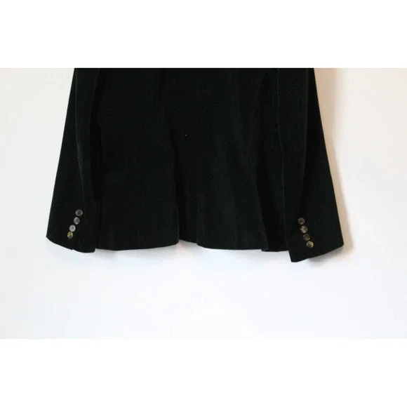 Lauren Ralph Lauren Velvet Blazer Jacket Holiday Green Button Size 16 H13855 - Picture 8 of 12